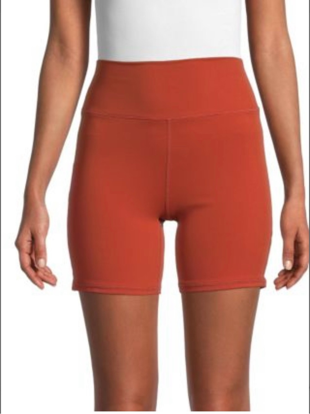 We Wore What Women’s High-Waist Rust Active Biker Shorts NWT